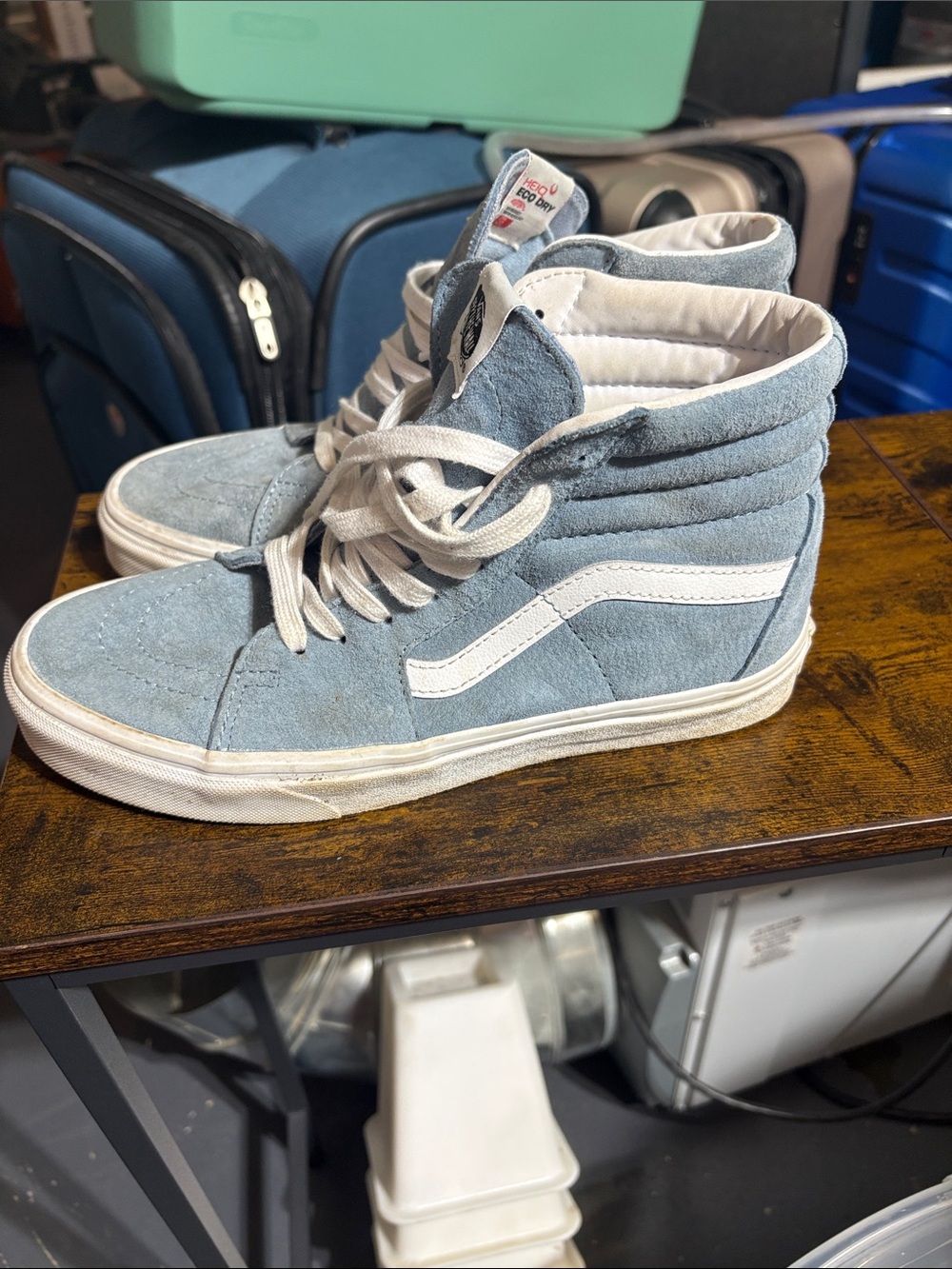 Old Skool vans, blue suede, size 7.5